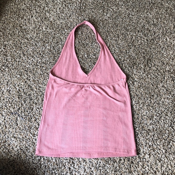 Pink Coral Halter Crop Top - Picture 5 of 5
